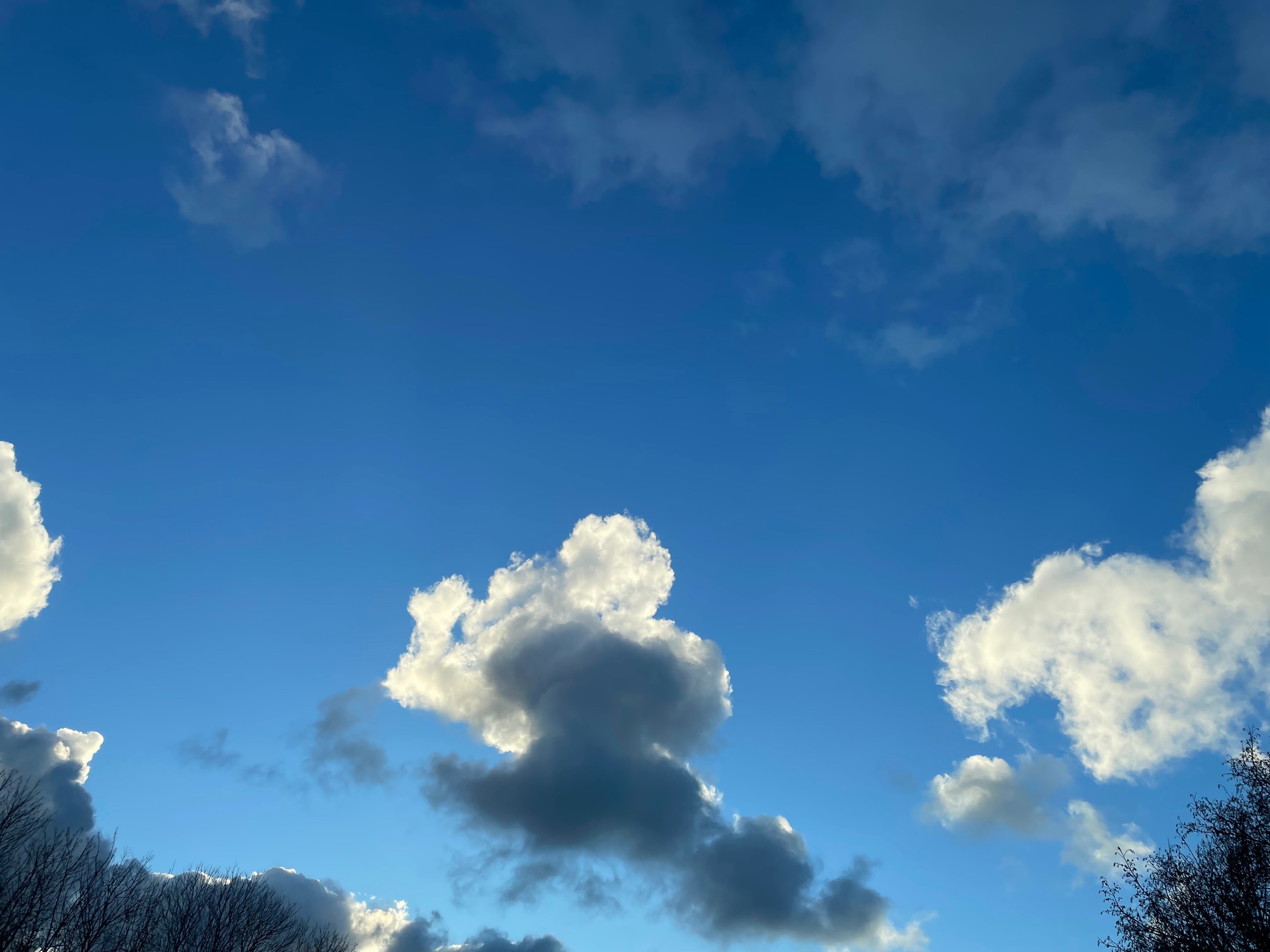 Blue Skies & 3 Clouds